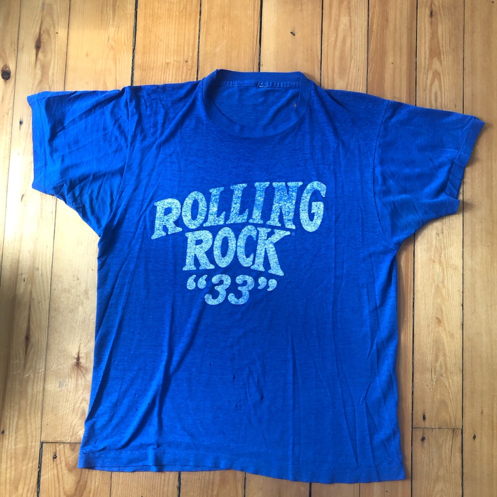Vintage Blue Rolling Rock “33” Tee